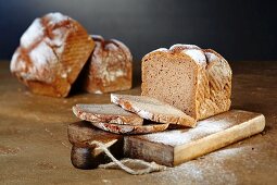 Wholemeal rye bread, sliced