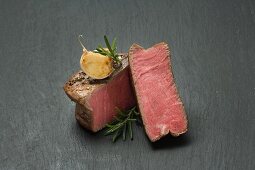 Beef fillet with garlic and rosemary