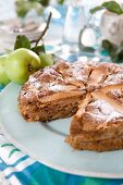 Apple Cake with a Slice Removed