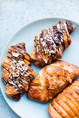 Various puff pastries on a plate