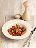 Meatballs with Carrots and Tomato