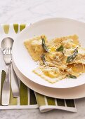 Pumpkin, Fetta and Sultana Ravioli