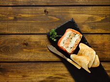 Three fish terrine with toast