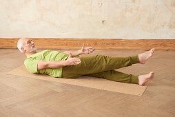 Half stretched position (yoga), on the mat