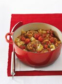 Lamb stew with potatoes and tomatoes