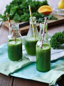 Kale smoothies with orange and ginger