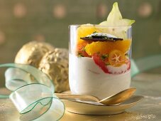 Yoghurt and vanilla cream with fresh fruit