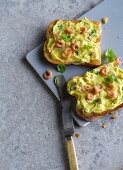 Toast with crab curry butter