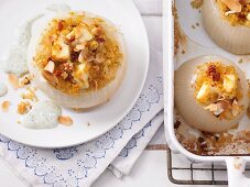 Onions stuffed with bulgur and sheep's cheese