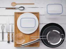 Kitchen utensils for making picnic salads