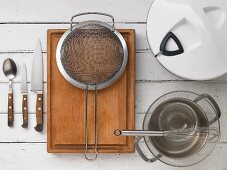 Kitchen utensils for making salad