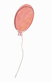 An illustration of a pink balloon representing bloating