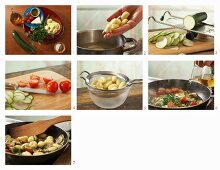 How to prepare gnocchi with courgette, cherry tomatoes and Parmessn