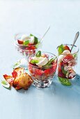 Balsamic strawberries with basil and mascarpone