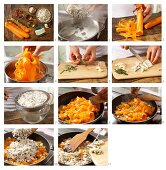 How to prepare fried carrot rice with hazelnuts and gorgonzola