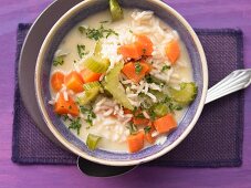 Greek rice with carrots and celery