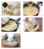 How to prepare popcorn muesli with raisins