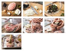 How to prepare minced turkey steaks filled with sheep's cheese