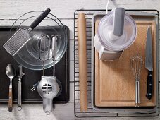 Küchenutensilien für Plätzchenzubereitung
