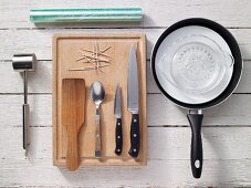 Kitchen utensils for preparing saltimbocca