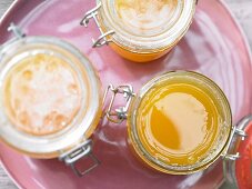 Orange and thyme jam with vanilla pulp