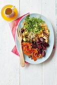 Haloumi & vegetable salad with Morrocan spices