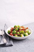 Brussels sprouts with fried bacon