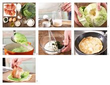 How to prepare pancake rolls with savoy cabbage and Parma ham