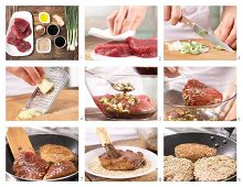 How to prepare marinated tuna with a sesame seed crust