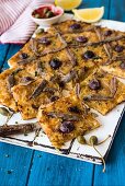 Pissaladière with caramellised onions and anchovies