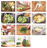 How to prepare flat ribbon pasta with green asparagus and sheep's cheese