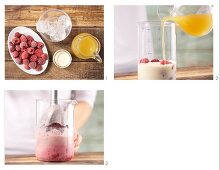 How to prepare pineapple, raspberry and soja shake