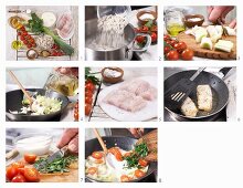 How to prepare pan-fried coalfish with wild rice