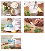How to prepare Turkish yoghurt drinks with mint