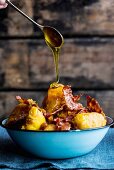 Butternut vetkoek with bacon and syrup (South Africa)