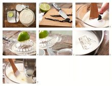 How to make yoghurt ice cream with vanilla and lime juice