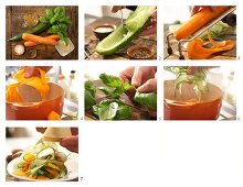 How to make stewed cucumber with carrots and Parmesan cheese