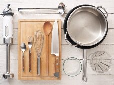 Kitchen utensils for making cream soup