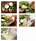 How to make an avocado smoothie with yoghurt and wasabi