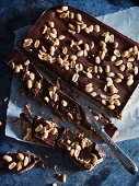 Chocolate, peanut and caramel bars