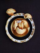 Homemade fortune cookies for New Year
