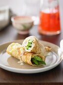 French Turkey and Asparagus Crepes