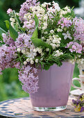 Bouquet with Convallaria majalis (lily of the valley), Syringa