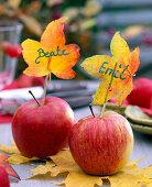 Apples as place cards