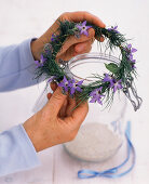 Borage-dill wreath around a lantern (2/3)