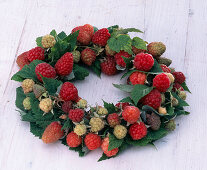 Raspberry wreath