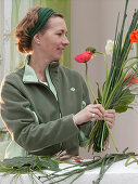 Making a bouquet of silk poppies (1/4)