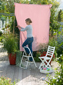 Attach fabric as privacy and sun protection (4/5)