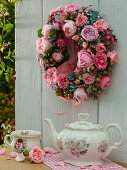 Rose hydrangea wreath 4/4