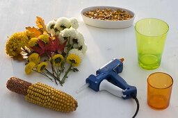 Glass vases with corn grains (1/4)